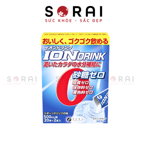 Bột pha bù nước và chất điện giải Ion Drink Fine hộp 22 gói - Vị thể thao