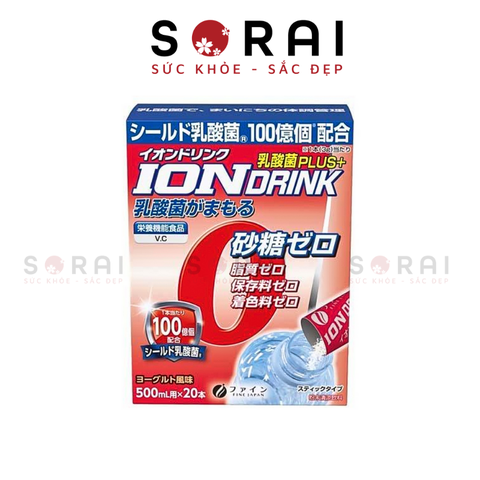 Bột pha bù nước, điện giải và bổ sung Axit Lactic và Vitamin C vị Yalkun Ion Drink hộp 3g x 22 gói