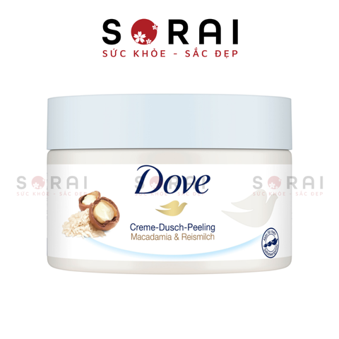 Tẩy da chết Body Dove Đức 225ml macca & sữa gạo
