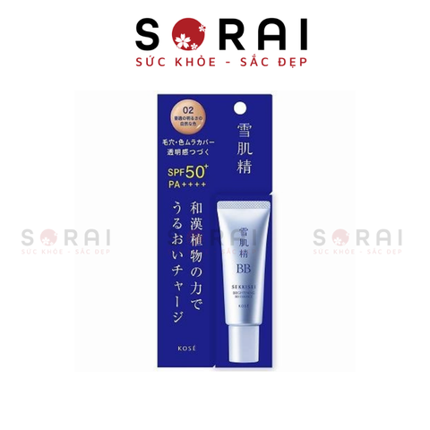 Kem nền BB Kose Sekkisei che khuyết điểm chống nắng da thường (tone 02)