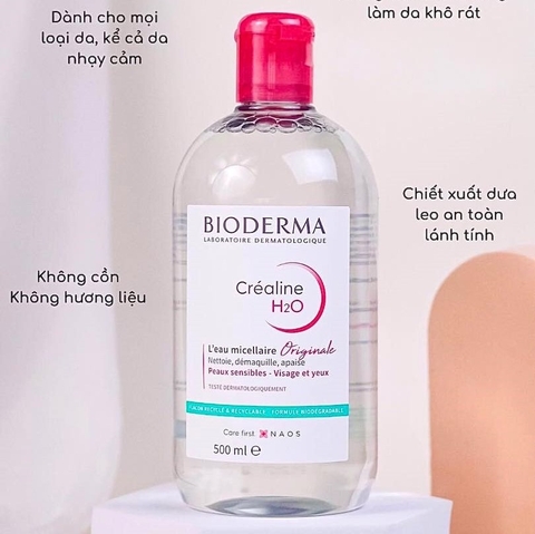 Nước tẩy trang Bioderma Pháp dành cho da khô, da nhạy cảm chai 500ml