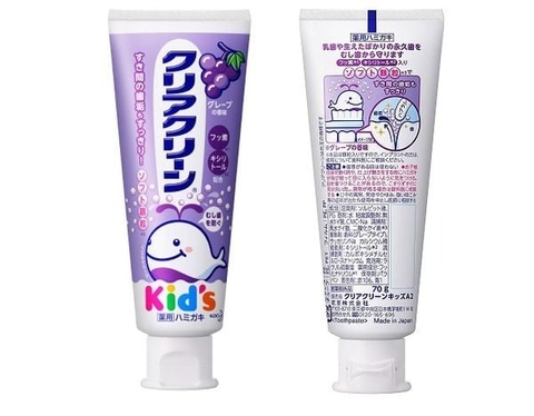 Kem đánh răng cho bé Kao Kids Nhật Bản (3 vị) Vị nho 70g