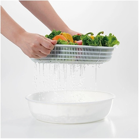 Bộ rổ kèm khay Nakaya tròn 1.8l