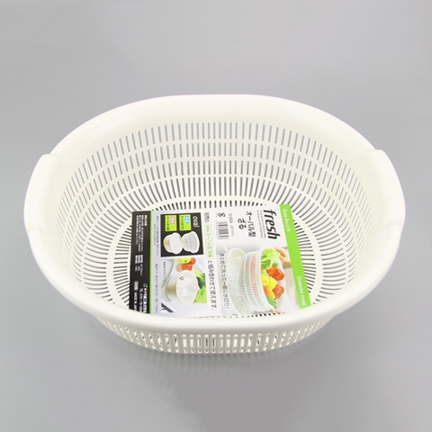 Rổ nhựa Sanada hình oval 5.3l trắng