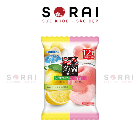 Thạch trái cây vị đào và chanh