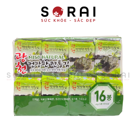 Rong biển ăn liền Miso Hàn Quốc túi 16 gói nhỏ