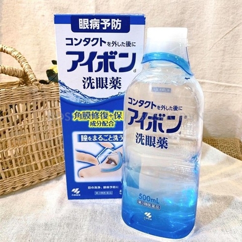 Nước rửa mắt Kobayashi Eyebon W Vitamin Nhật Bản chai 500ml dịu nhẹ