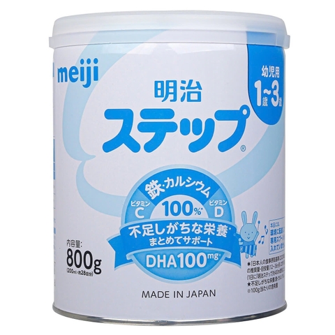 Sữa bột Meiji lon 800gr Nhật Bản cho bé từ 1-3 tuổi (mẫu mới 2025)