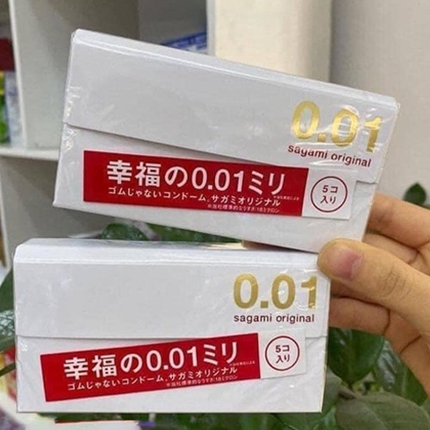 Bao cao su Sagami Original 0.01 Nhật Bản siêu mỏng (5 cái)