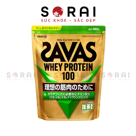 Bột Protein Whey SAVAS 100 Nhật bản túi 980gram