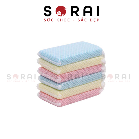 Miếng mút tạo bọt rửa chén kháng khuẩn Daisho Nhật Bản