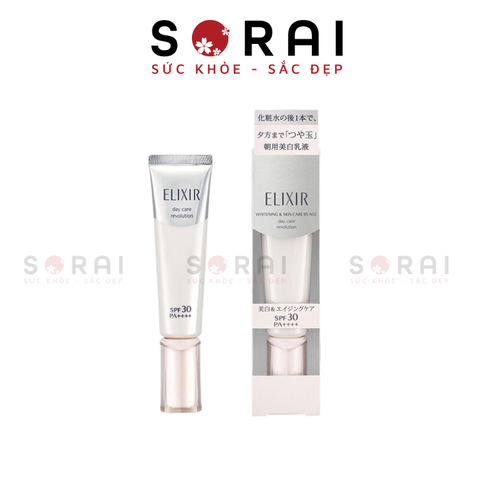 Kem dưỡng ngày trắng da, chống lão hóa Elixir Shiseido SPF 50+ PA ++++ 35ml