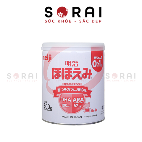 Sữa bột Meiji lon 800gr Nhật Bản cho bé từ 0-1 tuổi (mẫu mới 2025)