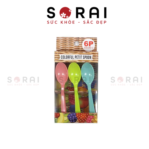 Set 6 thìa nhựa mini Eco Nhật Bản