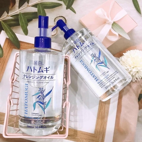 Dầu tẩy trang Hatomugi Cleansing Oil Nhật Bản chai 500ml