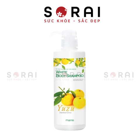 Sữa tắm trắng da Manis White Body Shampoo 450ml Dưỡng ẩm hương YUZU