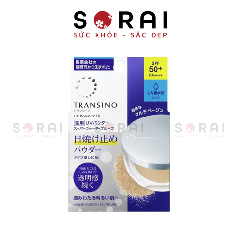 Phấn phủ Transino UV Powder EX siêu mịn, ngừa sạm nám, chống nắng Nhật Bản