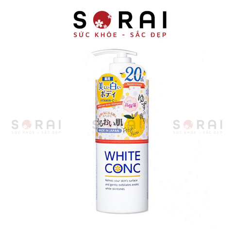 Sữa tắm trắng da White Conc Body Shampoo Nhật Bản hương Yuyu 600ml