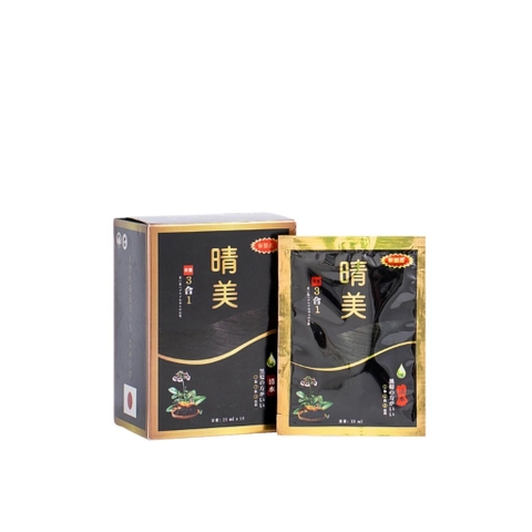 Dầu gội phủ bạc hữu cơ Komi dạng gói, 25ml x 10 gói, màu nâu cafe