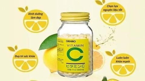 Viên bổ sung Vitamin C Orihiro hỗ trợ trắng da, ngừa thâm nám, tăng sức đề kháng hộp 300 viên