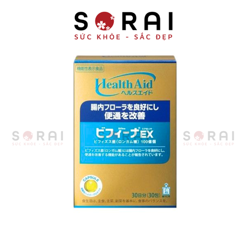 Men vi sinh Health Aid Ex bổ sung lợi khuẩn, hỗ trợ tiêu hoá 30 gói 30 ngày