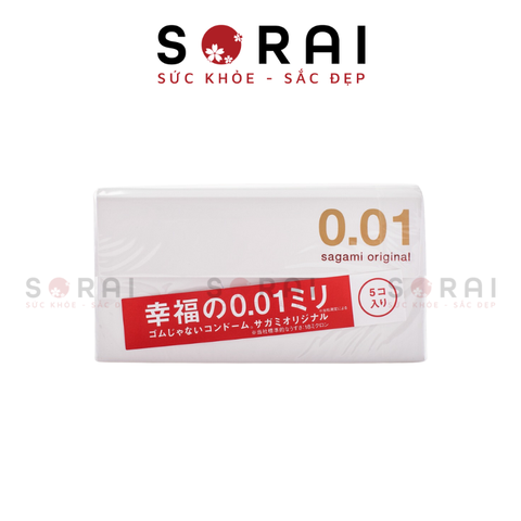 Bao cao su Sagami Original 0.01 Nhật Bản siêu mỏng (5 cái)