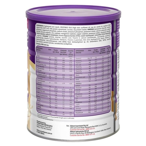 Sữa tăng cân, tăng chiều cao Pediasure Úc 850g vị vani 1-10 tuổi