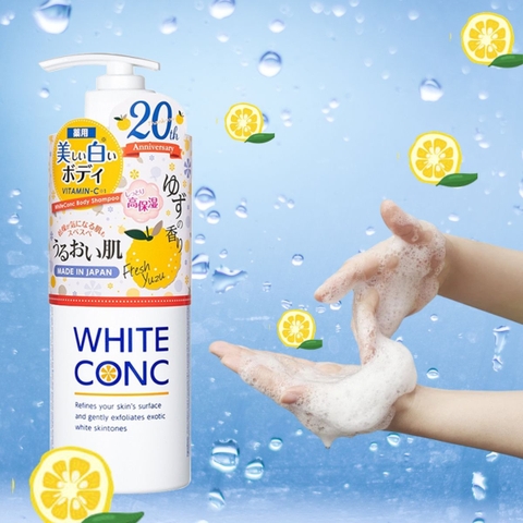 Sữa tắm trắng da White Conc Body Shampoo Nhật Bản hương Yuyu 600ml