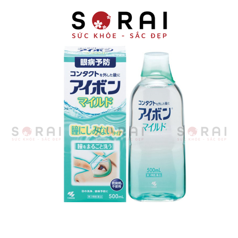 Nước rửa mắt Kobayashi Eyebon Nhật Bản chai 500ML giảm khô mắt, dịu nhẹ