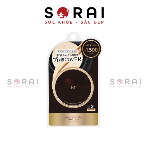 Phấn Nước Misha M.21 da dầu Nhật Bản 15g tone trắng sáng