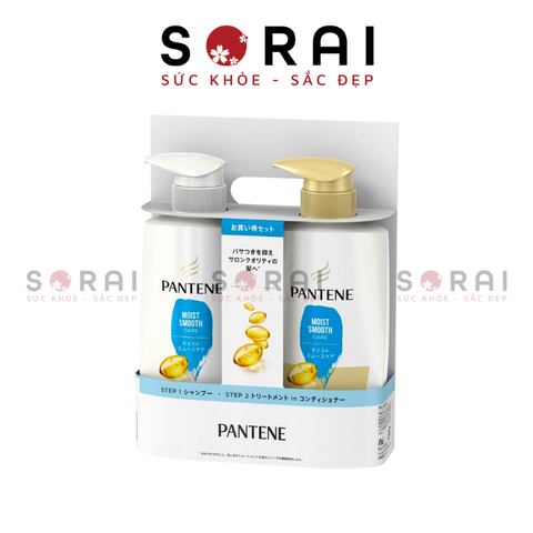 Set dầu gội xả Pantene Nhật Bản dành cho tóc khô 270ml/chai (xanh dương)