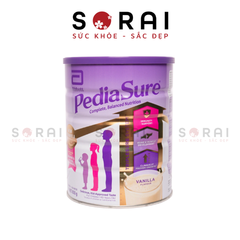 Sữa tăng cân, tăng chiều cao Pediasure Úc 850g vị vani 1-10 tuổi