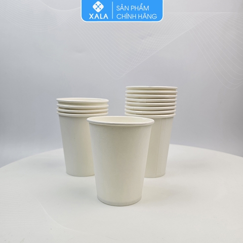 Cốc giấy văn phòng 9oz màu trắng 270ml (Túi 50 chiếc)
