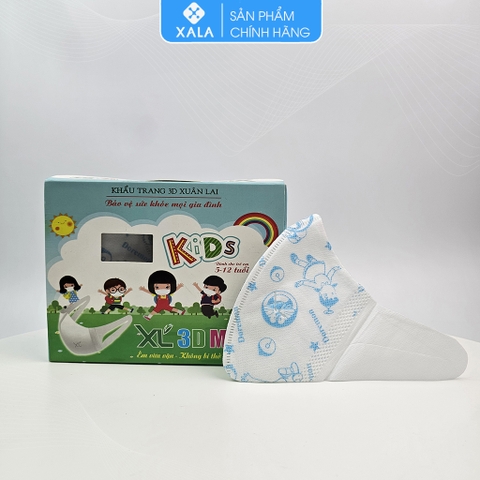 Khẩu trang 3D trẻ em Xuân Lai (hộp 50 chiếc)