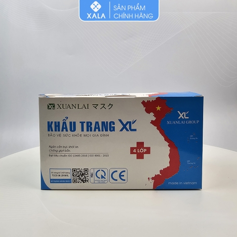 Khẩu trang vải không dệt 4 lớp Xuân Lai (hộp 50 chiếc)