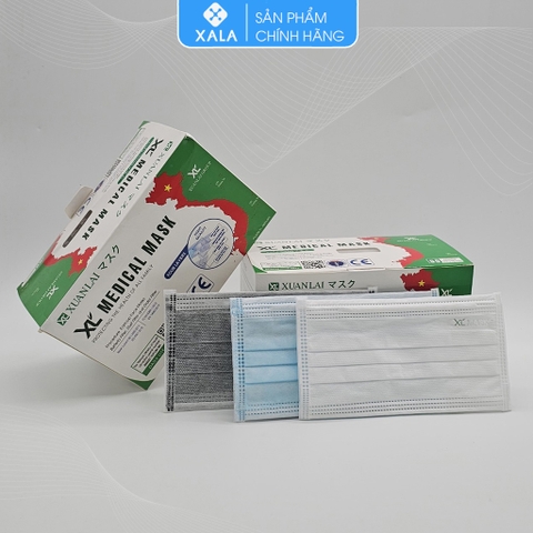 Khẩu trang y tế 4 lớp kháng khuẩn Xuân Lai (hộp 50 chiếc)