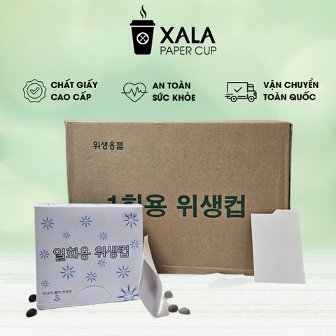 Túi giấy uống nước 90ml dùng 1 lần trong nhà xưởng, phòng sạch (250 chiếc / hộp)