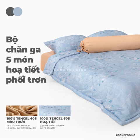 Bộ Chăn Ga Gối Lụa Tencel Hoa Nhí