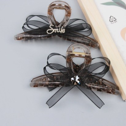 [ Đồng giá 19k]  Phụ kiện kẹp tóc nơ ruy băng 13cm Móng vuốt lớn