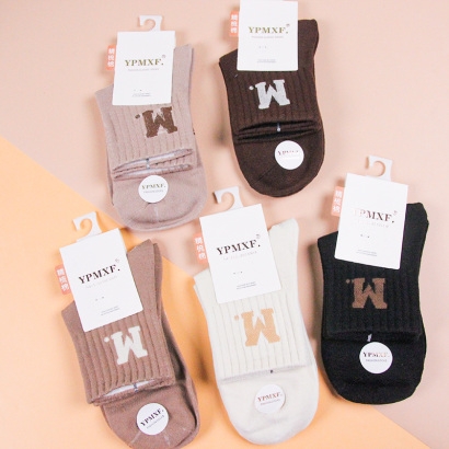 [ Đồng giá  19k] Tất cotton thể thao trà sữa Mingxinfang dành cho nữ