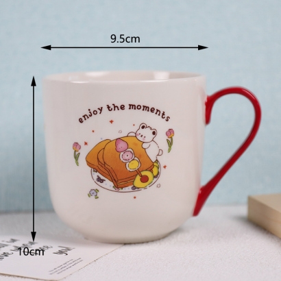 [ Đồng giá 19k] cốc sứ tráng men hình gấu