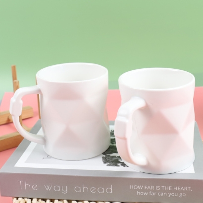 [ Đồng giá 19k] cốc sứ tráng men hoạ tiết kim cương