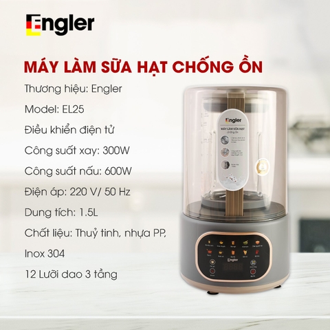 Máy Sữa Hạt Chống Ồn Engler EL25