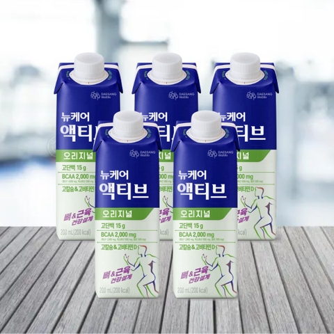 Nutritional Milk with Protein for Sporty Daesang Wellife NUCARE Active Set 5 Boxes 200mlx5