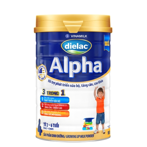 Sữa bột Dielac Alpha 4 - Hộp thiếc 900g