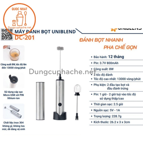 Máy đánh bọt đa năng Uniblend DC-201 +10%