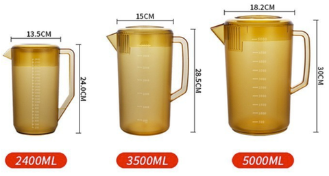 Ca đong nhựa PC 2400ml chịu nhiệt Loại 1  +8% (1024G)