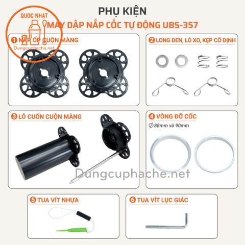 Máy dập màn ly cốc tự động Unibar UBS-357 +8%