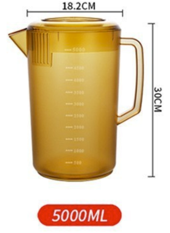 Ca đong nhựa PC 5000 ml chịu nhiệt Loại 1  +8% (1050G)