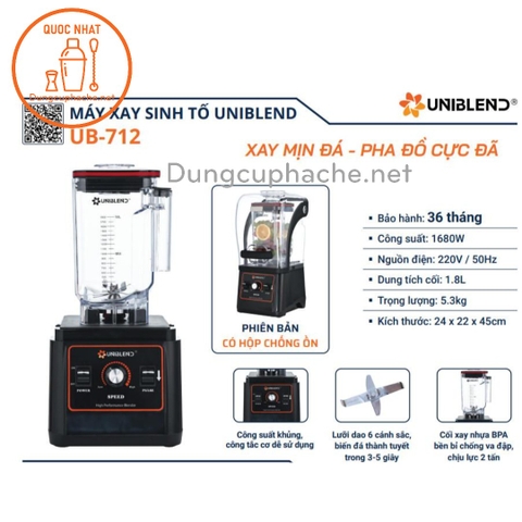 Máy xay sinh tố công nghiệp Uniblend UB-712 -10%